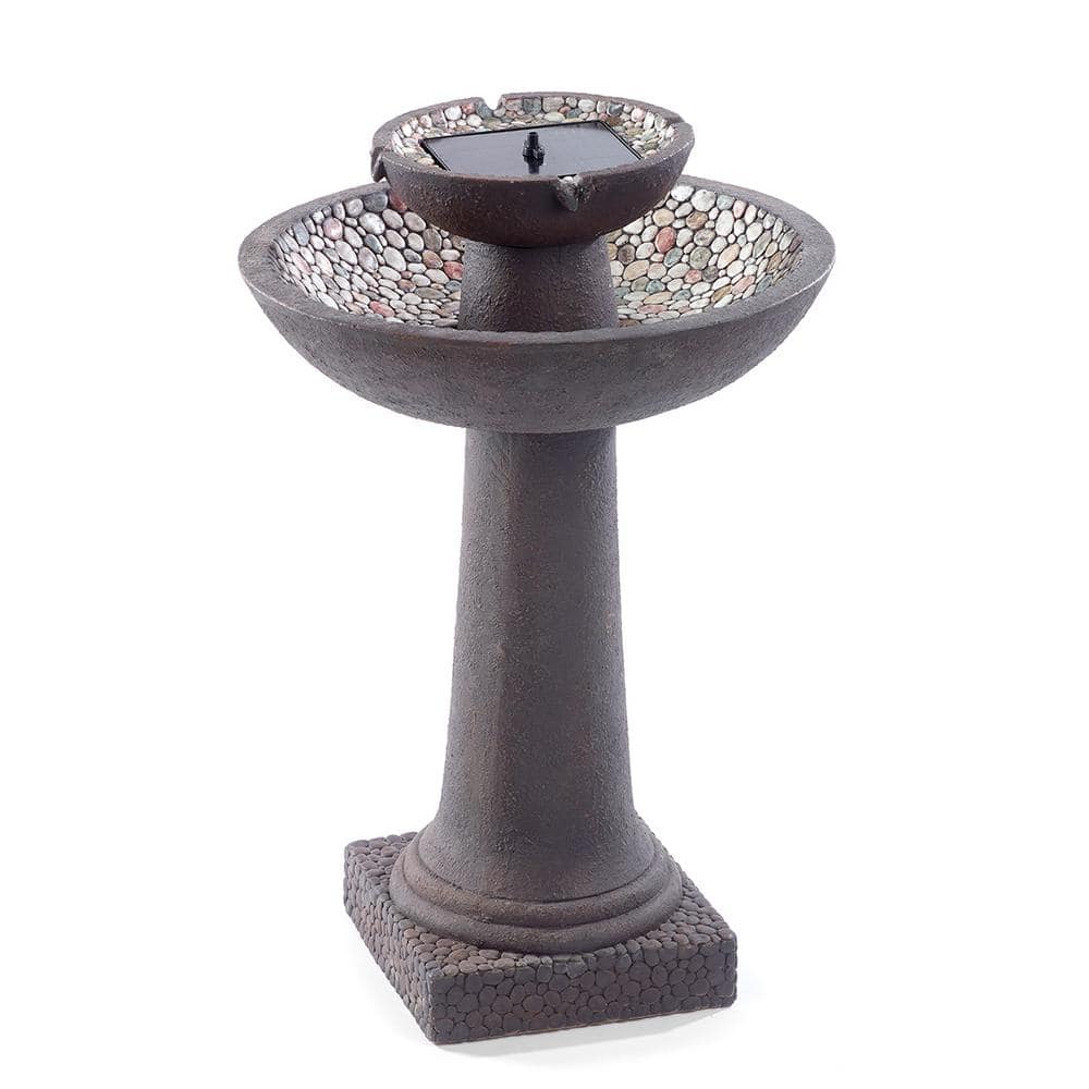 Riverstone Forest Brown Resin 2-Tiered IntelliSOLAR Fountain with Remote price history on PriceWatchPro