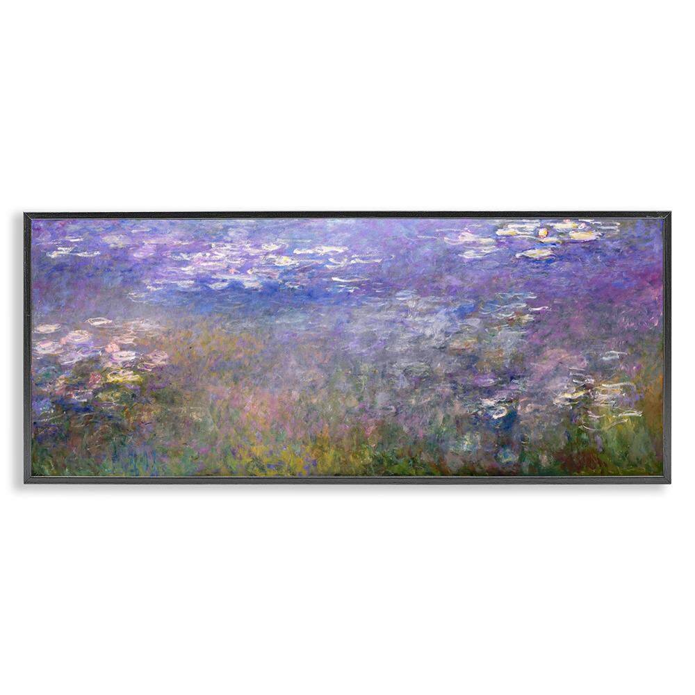 Classic Monet Pond Lilies by one1000paintings 1 Piece Black Framed Nature Giclee Art Print 10 in. x 24 in. price history on PriceWatchPro