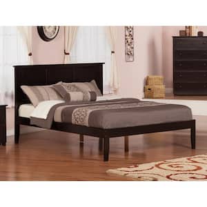 Madison Espresso King Platform Bed with Open Foot Board