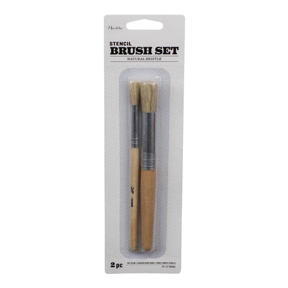 2-Piece Stencil Paint Brush Set C 9306 2 - The Home Depot