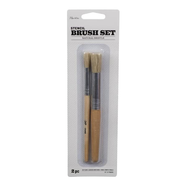 Unbranded 2-Piece Stencil Paint Brush Set