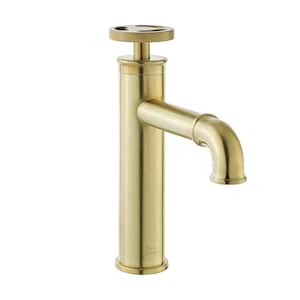 Avallon Single Hole Single-Handle Bathroom Faucet in Brushed Gold