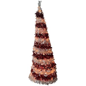 6 ft. Candy Pre-Lit Cane Pop-Up Artificial Christmas Tree, Clear Lights