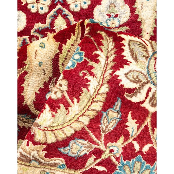 Mogul Red 4 ft. x 6 ft. Oriental Wool Indoor Area Rug