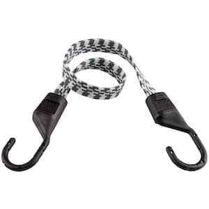 24 in. Gray/White Ultra Bungee Cord with Hooks