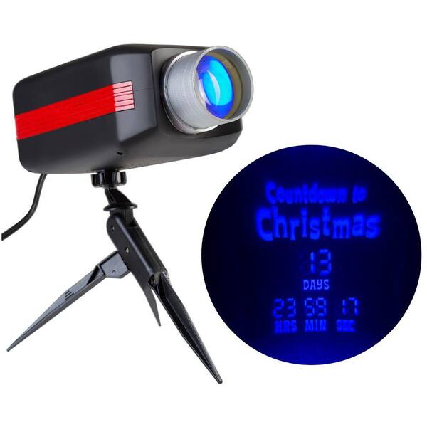LightShow LED Projection Countdown to Christmas in Blue