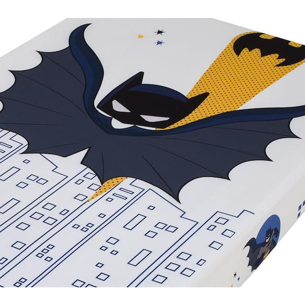 Batman White Polyester Crib Sheet 9685003P - The Home Depot