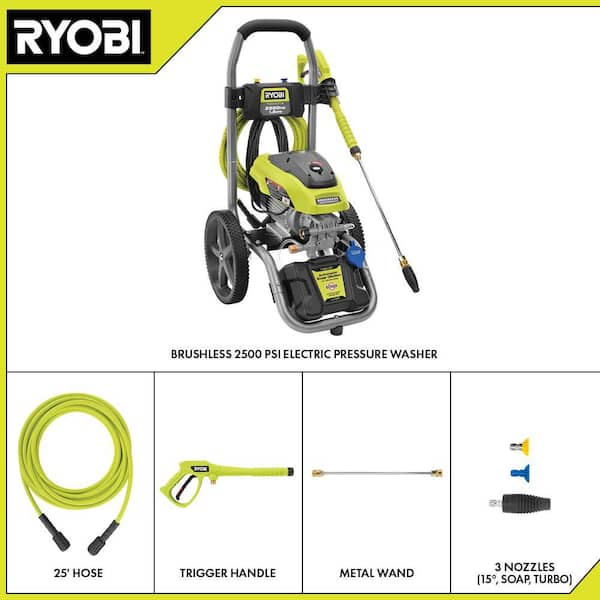 2500 PSI 1.2 GPM High Performance Cold Water Electric Pressure Washer with 4 oz. Pump Protector