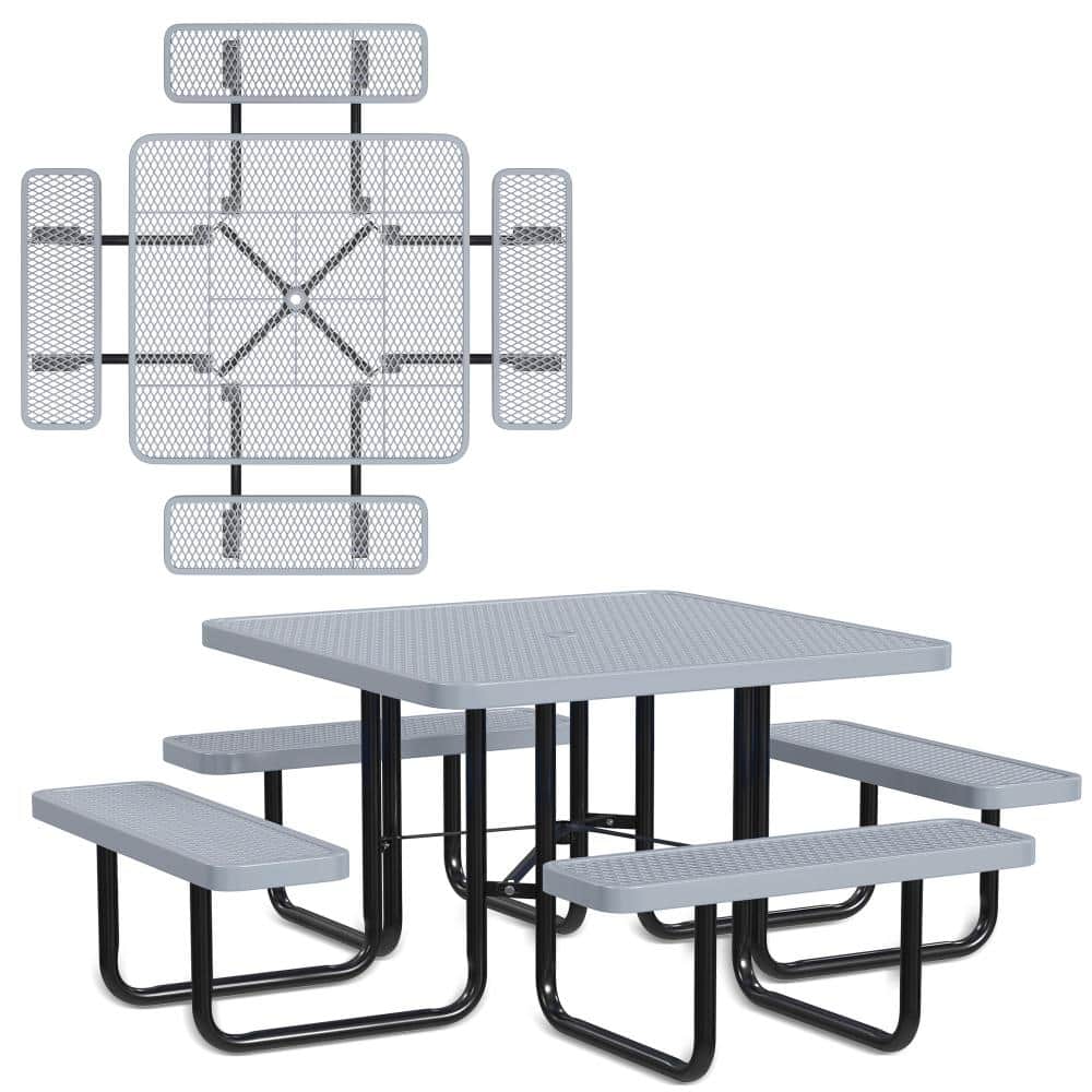 46 in. Square Portable Outdoor Commercial Metal Picnic Table price history on PriceWatchPro