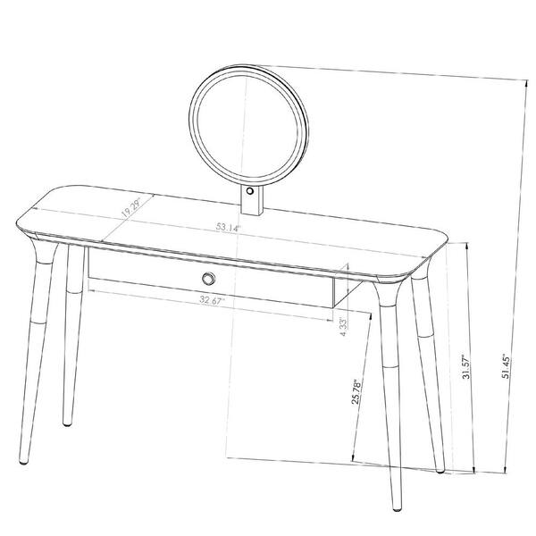 Manhattan Comfort Homedock Off White Vanity Dressing Table And Kari Beige Accent Chair Set 2 2530511020481 The Home Depot Manhattan Comfort Homedock Off White, Small Off White Vanity Table