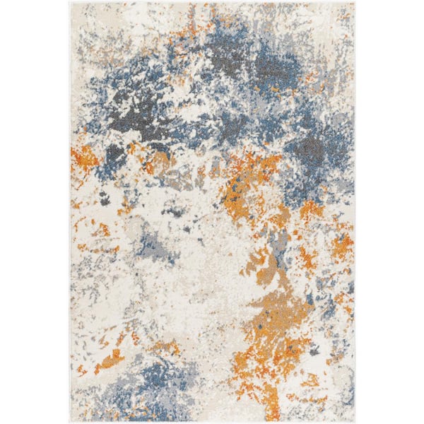 Livabliss Valet Orange/Multi Abstract 8 ft. x 10 ft. Indoor Area Rug
