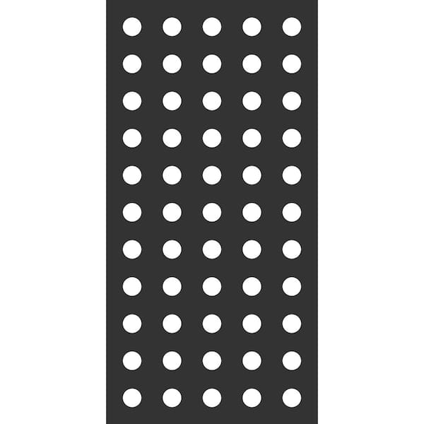 OUTDECO 23.75 in. x 48 in. Black Harmony Hardwood Composite Decorative Wall Decor and Privacy Panel