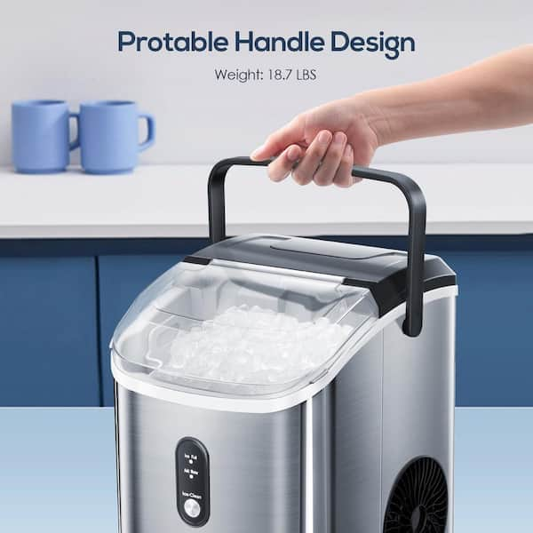 Insignia - 26 Lb. Portable shops Icemaker with Auto Shut-Off - Silver