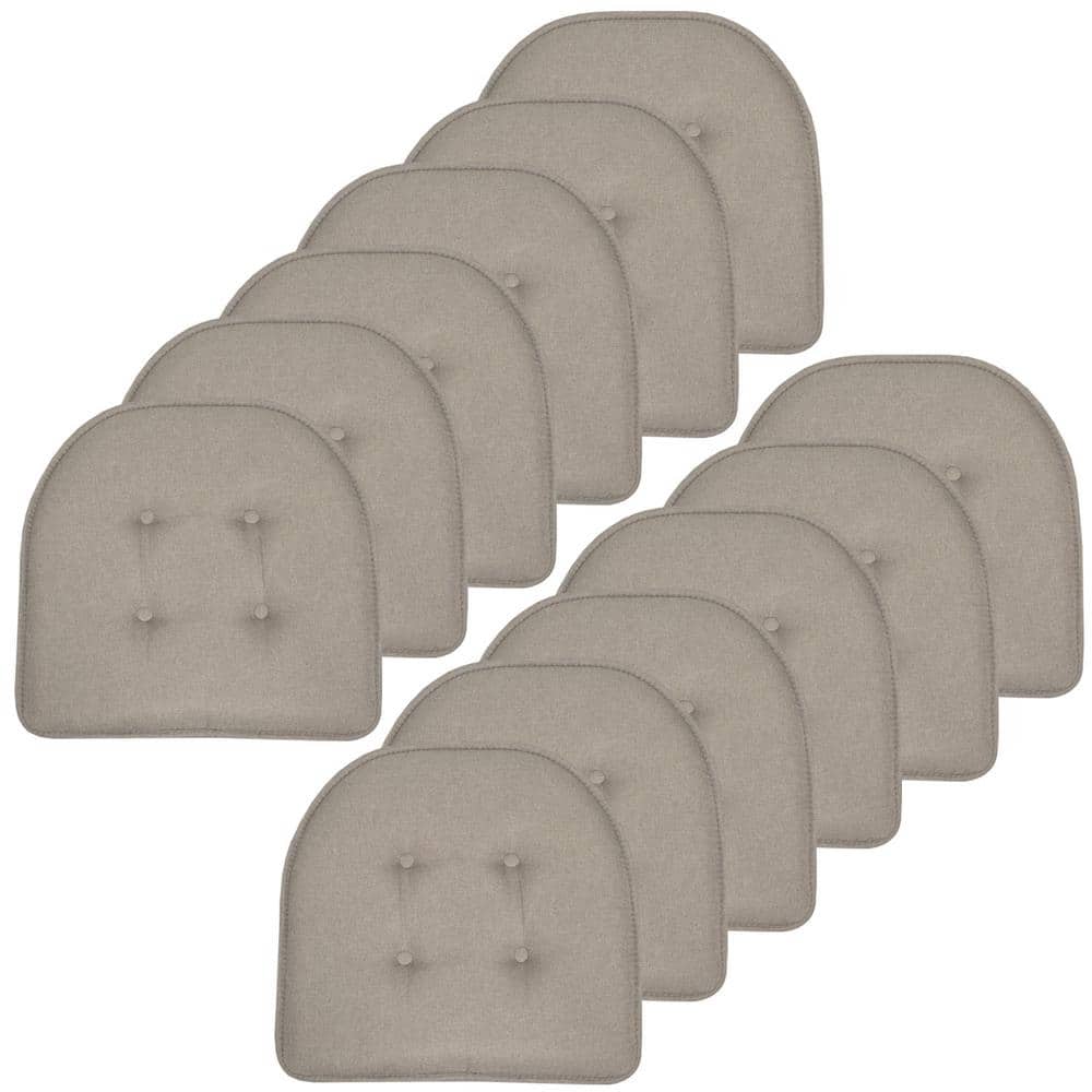 Solid U-Shape Memory Foam 17 in. x 16 in. Non-Slip Indoor/Outdoor Chair Seat Cushion (12-Pack), Khaki price history on PriceWatchPro