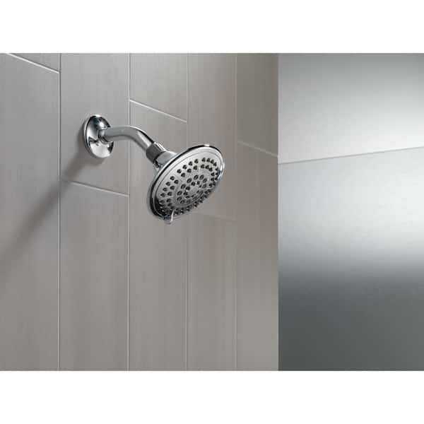 5-Spray Patterns 1.75 GPM 4.94 in. Wall Mount Fixed Shower Head in Chrome