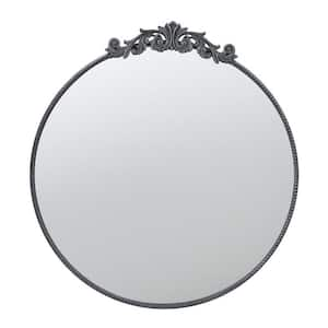 36 in. W x 38.5 in. H Wood Black Vanity Mirror