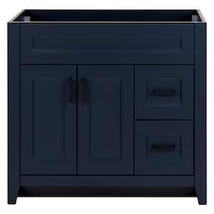Ridge 36 in. W x 22 in. D x 34 in. H Bath Vanity Cabinet without Top in Deep Blue