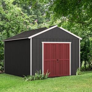 Professionally Installed Rookwood 10 ft. x 14 ft. Outdoor Wood Storage Shed with Driftwood Grey Shingles (140 sq. ft.)