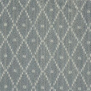 6 in. x 6 in. Pattern Carpet Sample - Merino Diamond Dot - Color Slate