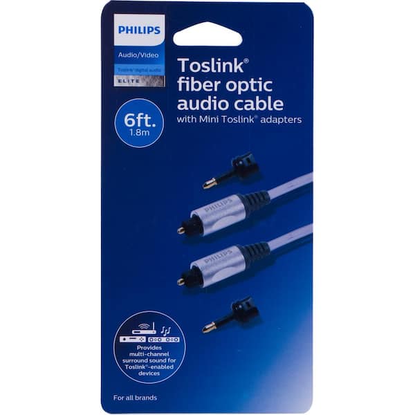 Câble Audio Fibre Optique PHILIPS SWA2302W 1,5m - Noir