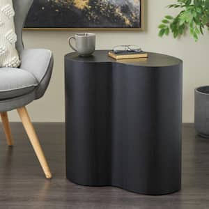 22 in. Black Heart Wood End Table