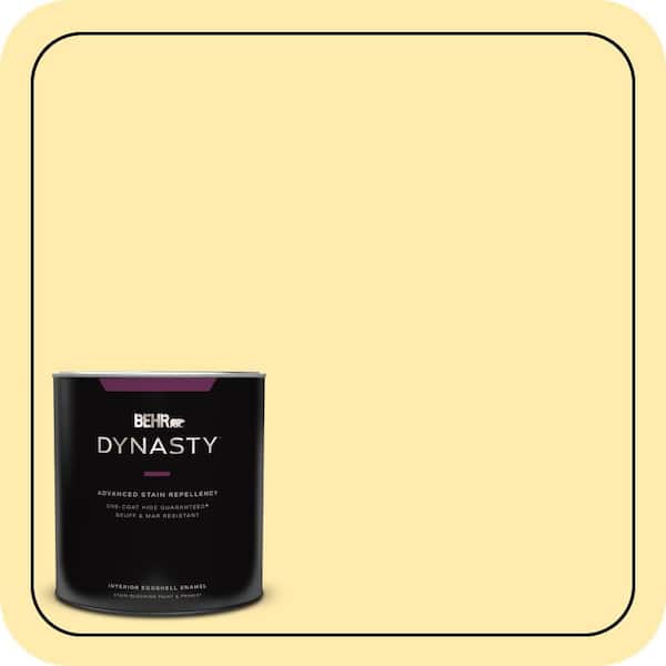 BEHR DYNASTY 1 qt. #370A-2 Pale Daffodil Eggshell Enamel Interior Stain-Blocking Paint & Primer
