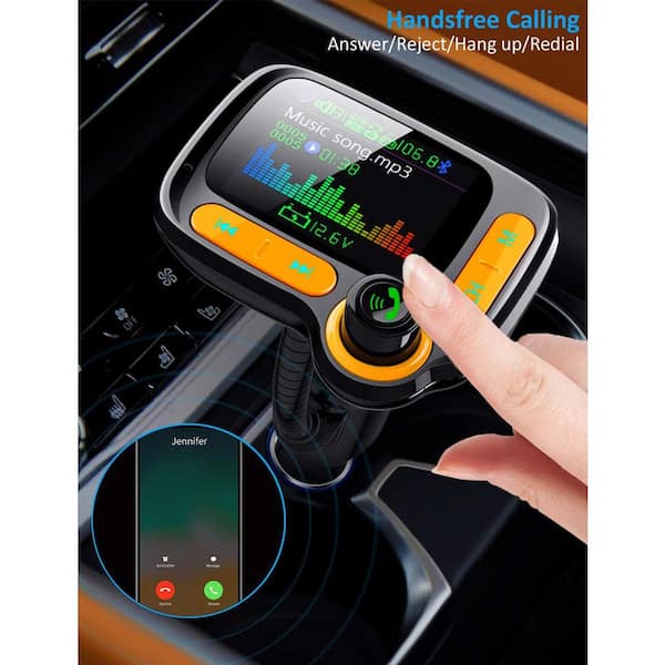 OBJLGEV Bluetooth FM Transmitter Car Adapter Wireless Handsfree