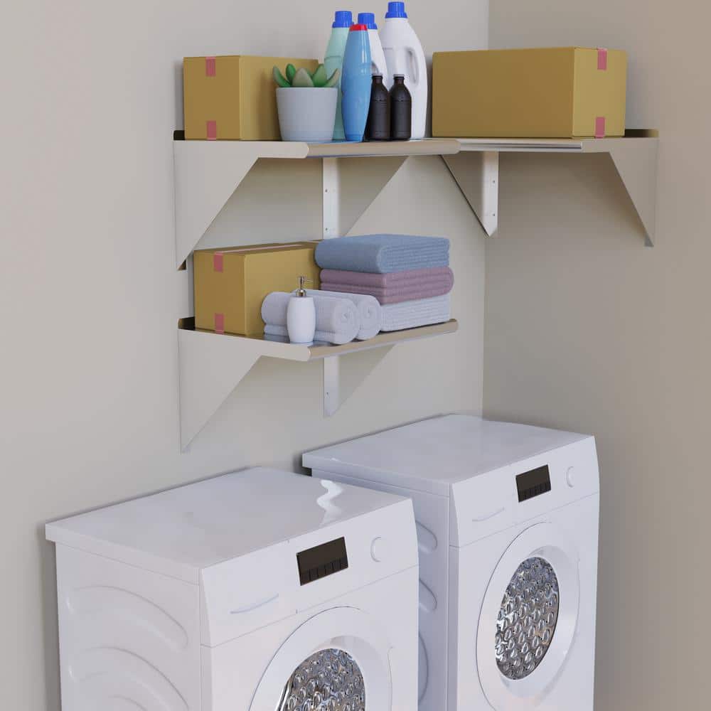 24" x 18" Stainless Steel Wall Shelf with Brackets