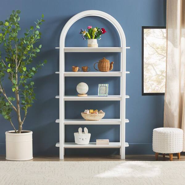 Walker Edison Furniture Company Zoey 72 in. Tall White MDF/Solid