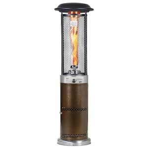 Patio Heater, 36,000 BTUs Portable Commercial Outdoor Gas Patio Heater with Glass Tube for Deck, Garden and Porch