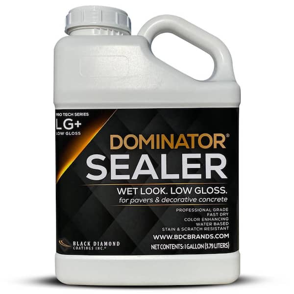 DOMINATOR 1 gal. Clear Acrylic Sealer Wet Look Low Gloss Professional Grade Fast Dry Water Based Decorative Concrete/Paver Sealer