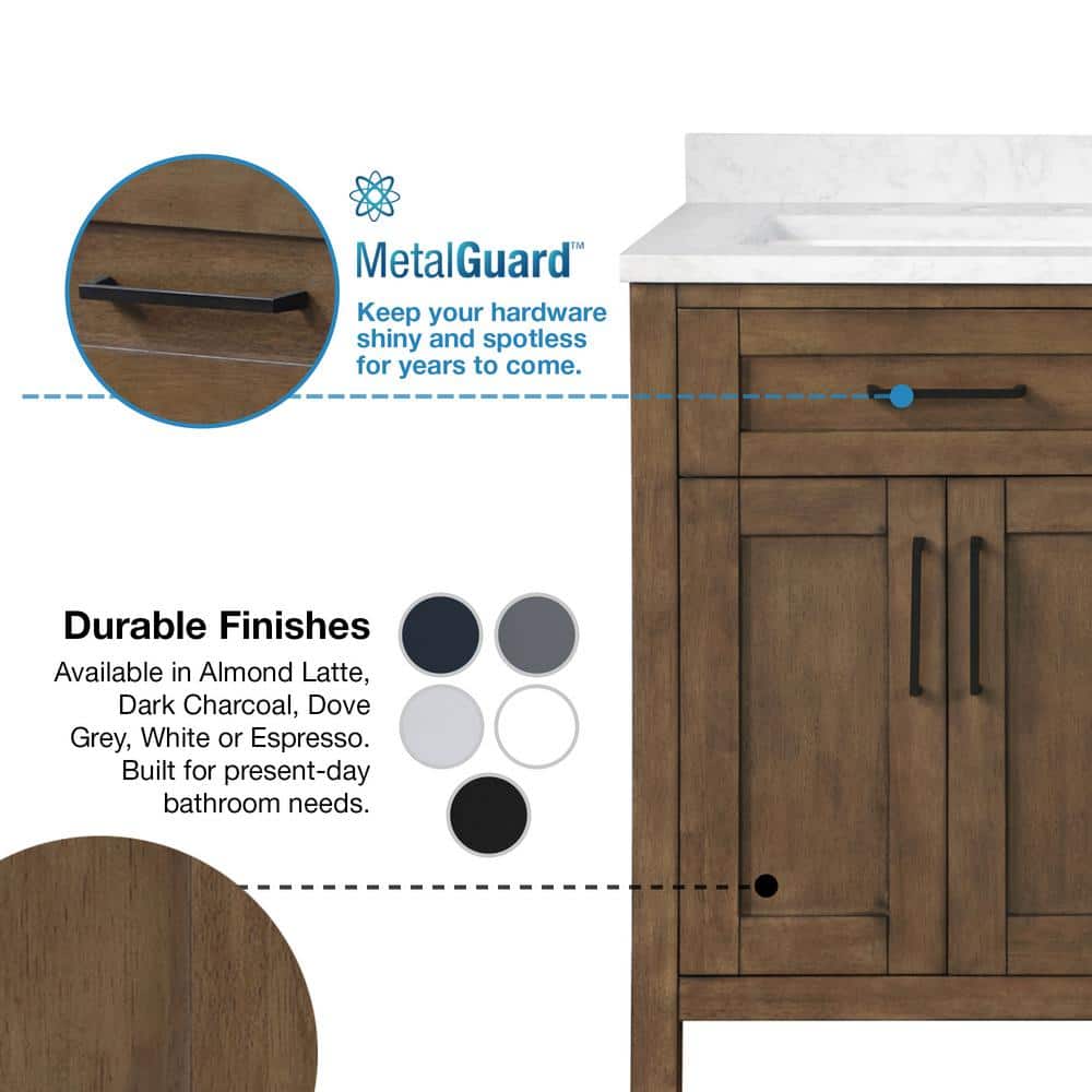Almond Latte 72" Double Sink Freestanding Bathroom Vanity