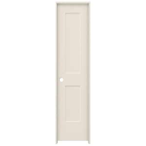 20 in. x 80 in. 2 Panel Monroe Primed Right-Hand Smooth Solid Core Molded Composite MDF Single Prehung Interior Door