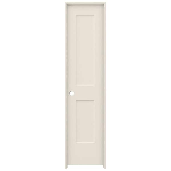 JELD-WEN 20 in. x 80 in. 2 Panel Monroe Primed Right-Hand Smooth Solid Core Molded Composite MDF Single Prehung Interior Door