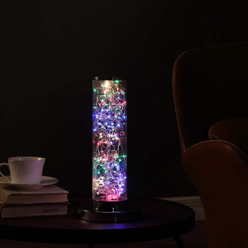 13 in. Silver LED Table Lamp with Multi-Color Rope Wrap, Versatile Modern Accent Lighting for Offices and Living Rooms price history on PriceWatchPro