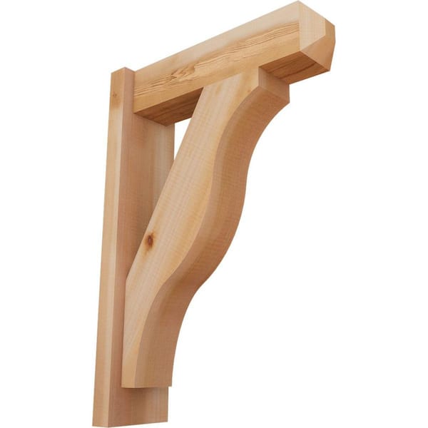 Ekena Millwork 6 in. x 26 in. x 18 in. Western Red Cedar Fuston Craftsman Smooth Outlooker