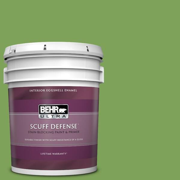 BEHR ULTRA 5 gal. #P380-6 Springview Green Extra Durable Eggshell Enamel Interior Paint & Primer
