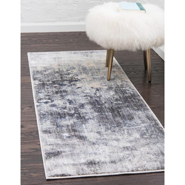 Helios Santorini Gray 2 ft. x 6 ft. Runner Rug