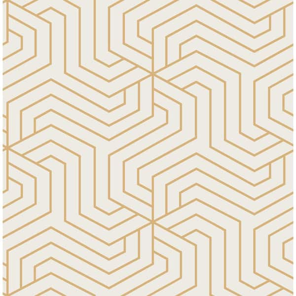 Cream Metallic Ramsey Peel and Stick Wallpaper Sample RZS4528SAM - The ...