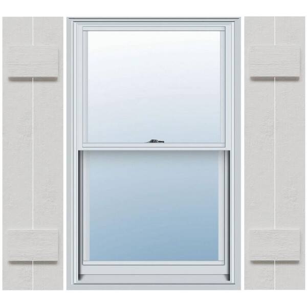 Ekena Millwork Timberthane 10.75 in. W x 49 in. H Joined Two Board Straight Top Polyurethane Board and Batten Shutters