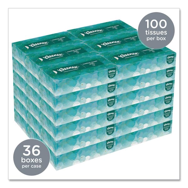 Kleenex Boutique White Facial Tissue for Business, Pop-Up Box, 2-Ply, 95  Sheets/Box, 6 Boxes/Pack - Mfr Part# 21271