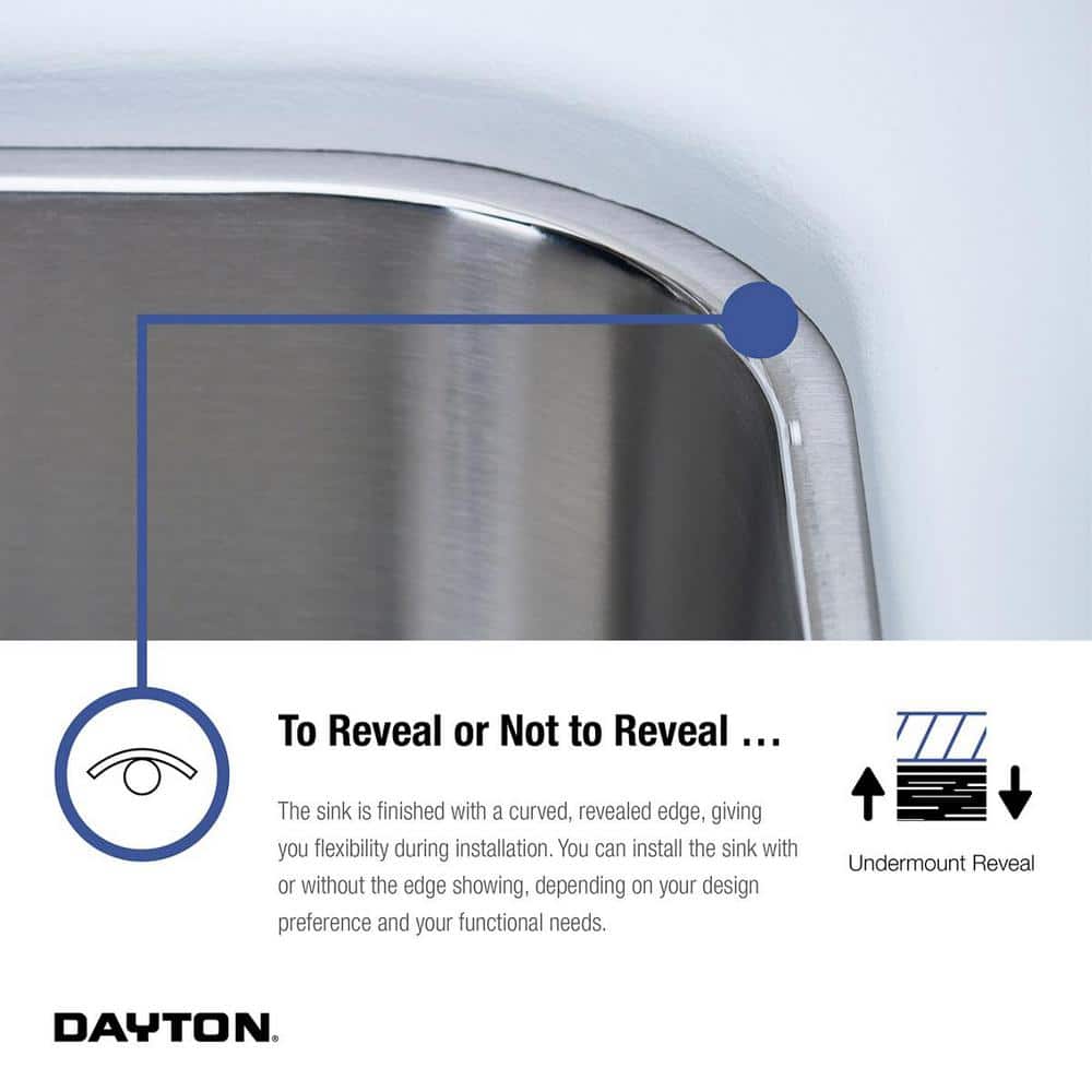 Dayton Stainless Steel Undermount Single Bowl Bar Sink
