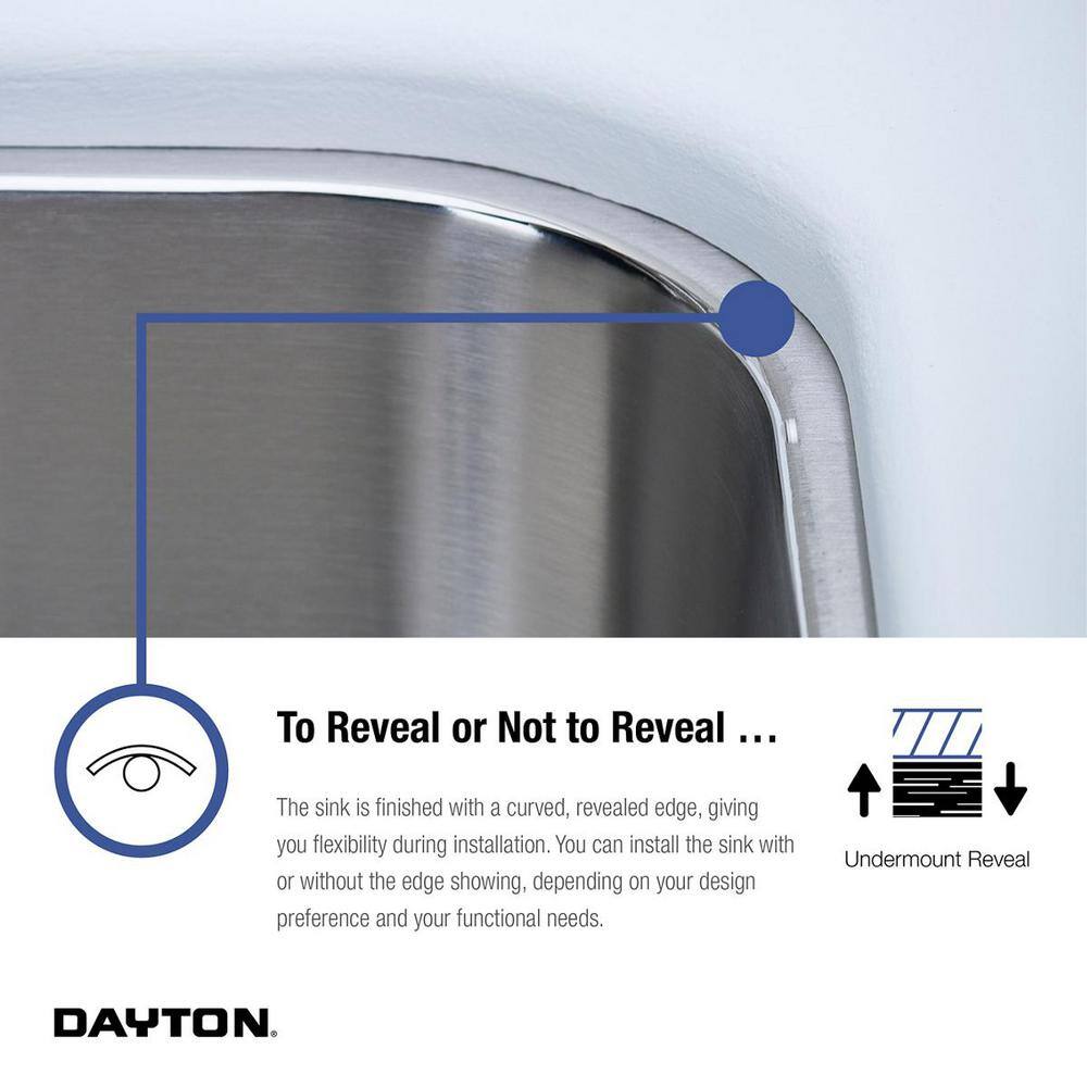 Dayton 32" Stainless Steel Double Bowl Drop-In Kitchen Sink