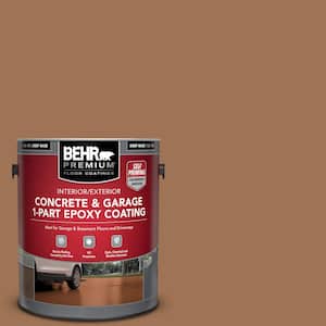 1 gal. #S240-6 Ranch Brown Self-Priming 1-Part Epoxy Satin Interior/Exterior Concrete and Garage Floor Paint