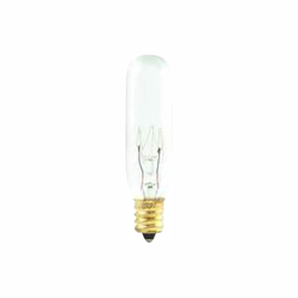 Bulbrite 15-Watt T6 Clear Dimmable (E12) Candelabra Screw Base Warm White Light Incandescent Light Bulb, 2700K (25-Pack)