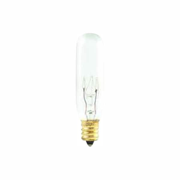 15-Watt T6 Clear Dimmable (E12) Candelabra Screw Base Warm White Light Incandescent Light Bulb, 2700K (25-Pack)