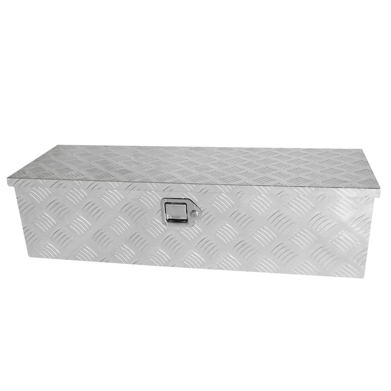 22 Gal. Aluminum Deck Box, Tool Box with Side Handle and Lock