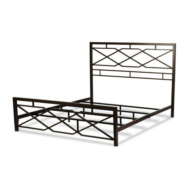 Eluxury Alpine Carbon Steel Pewter Metal California King Panel Bed Frame Lpalpinebed Ck Eluxury Alpine Carbon Steel Pewter, California King Metal Bed Frame Dimensions