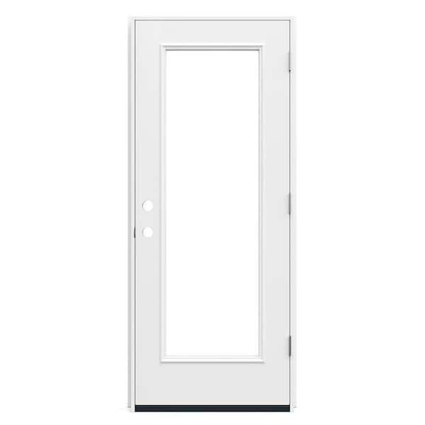 JELD-WEN 32 in. x 80 in. Left-Hand/Inswing Full Lite Clear Glass