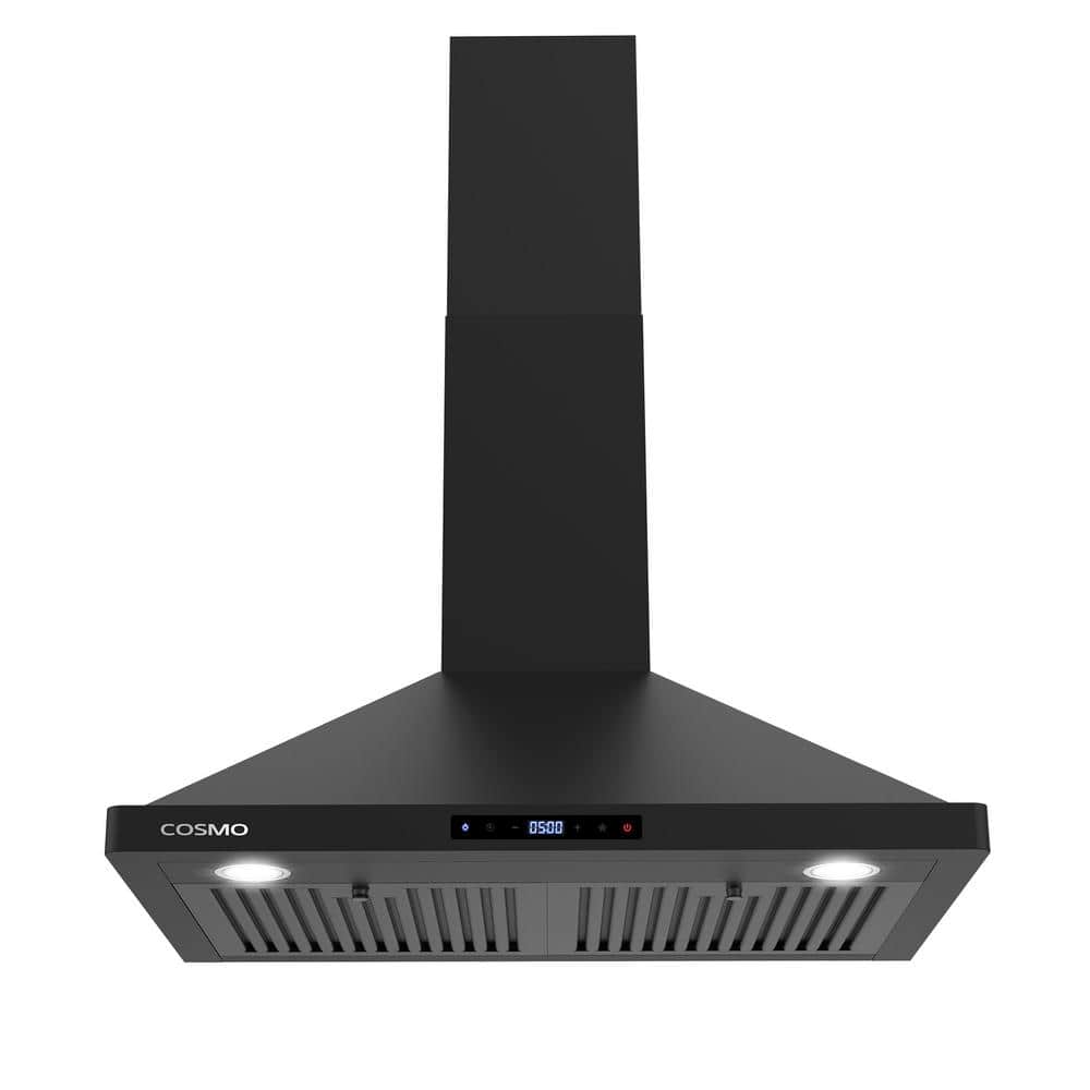 30 in. Vista Collection 380 CFM Ducted Wall Mount Range Hood, Touch Controls, LED Lights, Matte Black
